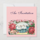 Buscar cisne del vintage invitaciones Rosas