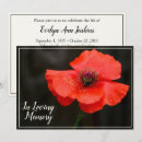 Buscar memorial service invitaciones Conmemoración