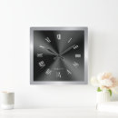 Buscar metálico relojes de pared Acero inoxidable