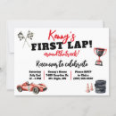 Buscar pista invitaciones Coche de carreras