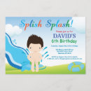 Buscar tobogán acuático invitaciones Fiesta de piscina infantil