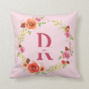 Buscar acuarela rosada cojines Flores de la acuarela