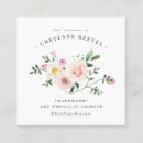 Buscar flores vintage tarjetas de visita Elegante