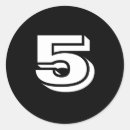 Buscar número cinco pegatinas Para todos