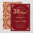 Buscar damasco dorado invitaciones Vintage