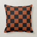 Buscar negro y naranja cojines Gingham