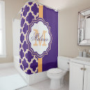 Buscar púrpura cortinas de baño monogramado