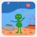 Buscar espacio extranjero pegatinas Alienígena verde