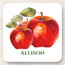 Buscar manzana roja posavasos Minimalista