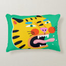 Buscar tigre abstracto cojines Colorido