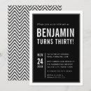 Buscar los hombres invitaciones de cumpleaños Moderno
