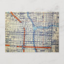 Buscar mapa de chicago postales Vintage