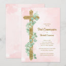 Buscar primera comunión elegante invitaciones Cruzar