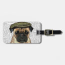Buscar pug etiquetas para maletas Gorra de perro