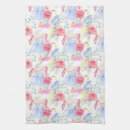 Buscar unicornio lindo paños de cocina Acuarela