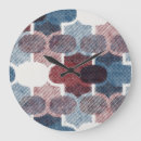 Buscar azul blanco rojo relojes de pared Abstracto