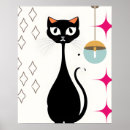 Buscar gato retro posters Ilustración