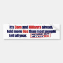 Buscar anti hillary clinton pegatinas parachoque Divertido