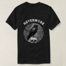 Buscar nunca más cuervo camisetas Edgar allan poe