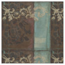 Buscar turquesa y marrón telas Moderno