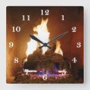 Buscar chimenea relojes de pared Leña