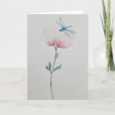 Buscar diseño de la libélula postales Flor