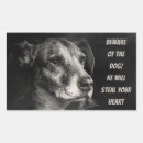 Buscar perro rectangulares pegatinas Divertido