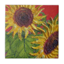 Buscar pinturas del girasol azulejos Para ella