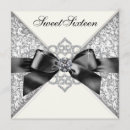 Buscar sweet16 invitaciones Negro