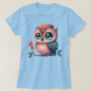 Buscar búho del dibujo animado camisetas Para todos