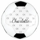 Buscar blanco y negro balones de futbol Monogramado