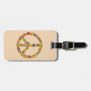 Buscar hippies etiquetas para maletas Paz