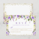 Buscar ducha floral tarjetas rsvp Purpurina de oro