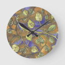 Buscar hoja oro de relojes de pared Verde