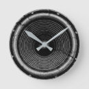 Buscar músico relojes de pared Blanco y negro