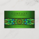 Buscar mandala verde tarjetas de visita Moderno