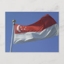 Buscar bandera de singapur postales Blanco