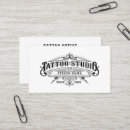 Buscar tattoo tarjetas de visita Negro