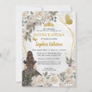 Buscar negro invitaciones quinceañera Floral