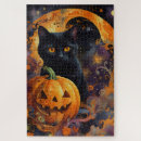 Buscar gato negro halloween puzzles Felino