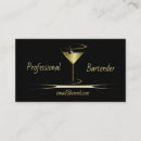 Buscar bartender tarjetas de visita Metálico