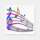 Buscar notas musicales coloridas servilletas Colorido
