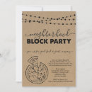 Buscar fiesta de barrio invitaciones Rústico