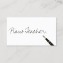 Buscar piano teacher tarjetas de visita Música
