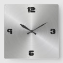 Buscar metálico relojes de pared Acero inoxidable
