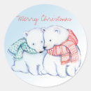 Buscar osos pegatinas Feliz navidad