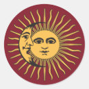 Buscar sol rojo pegatinas Vintage