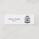 Buscar jaula tarjetas de visita Elegante