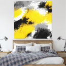 Buscar blanco negro amarillo lienzos Moderno