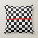 Buscar con una raya roja cojines Blanco